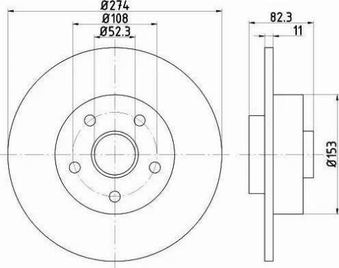 HELLA 8DD 355 112-351 - Brake Disc autospares.lv