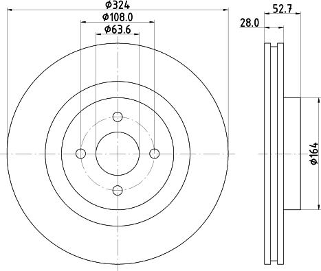 HELLA 8DD 355 112-711 - Brake Disc autospares.lv