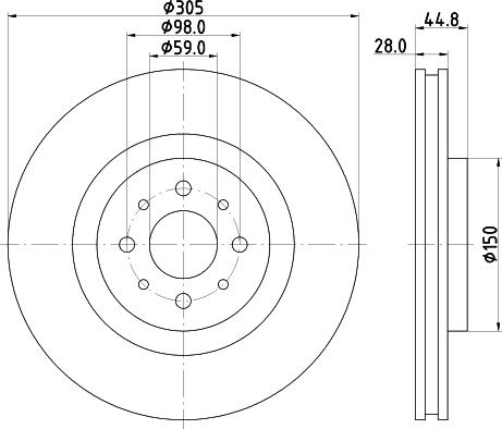 HELLA 8DD 355 117-111 - Brake Disc autospares.lv