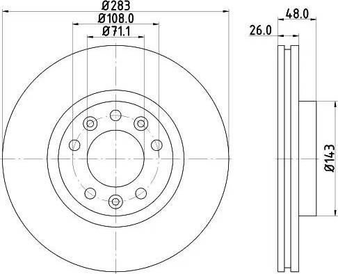 HELLA 8DD 355 117-341 - Brake Disc autospares.lv