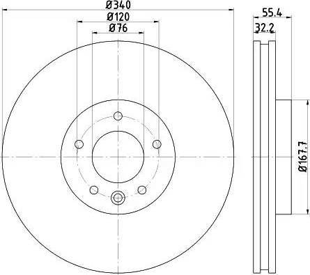 HELLA 8DD 355 117-251 - Brake Disc autospares.lv