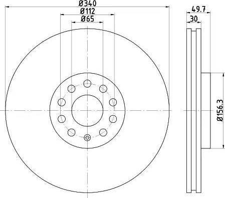 HELLA 8DD 355 121-921 - Brake Disc autospares.lv