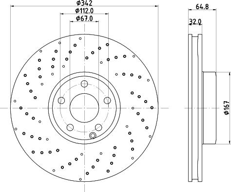 HELLA 8DD 355 134-591 - Brake Disc autospares.lv