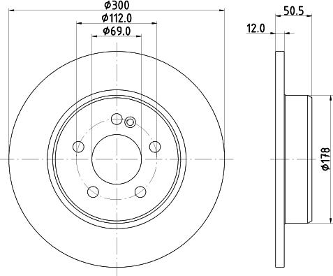 HELLA 8DD 355 134-511 - Brake Disc autospares.lv