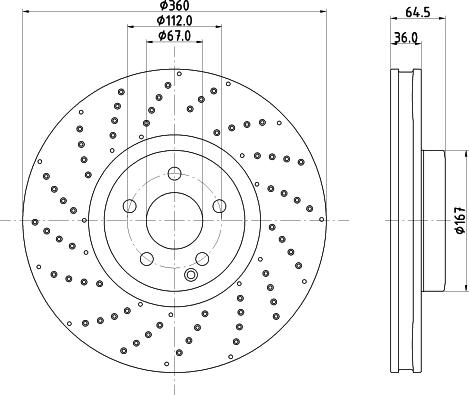 HELLA 8DD 355 134-571 - Brake Disc autospares.lv