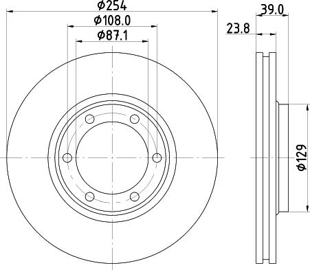 HELLA 8DD 355 134-051 - Brake Disc autospares.lv