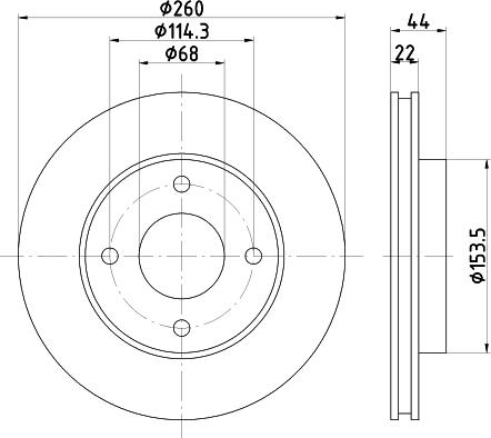 HELLA 8DD 355 134-081 - Brake Disc autospares.lv