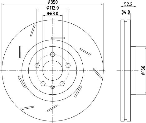 HELLA 8DD 355 134-361 - Brake Disc autospares.lv