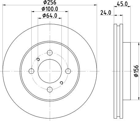 HELLA 8DD 355 133-991 - Brake Disc autospares.lv