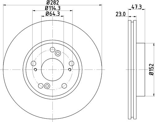 HELLA 8DD 355 133-981 - Brake Disc autospares.lv