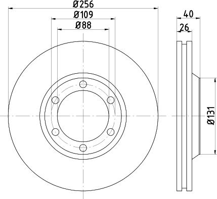 HELLA 8DD 355 133-971 - Brake Disc autospares.lv