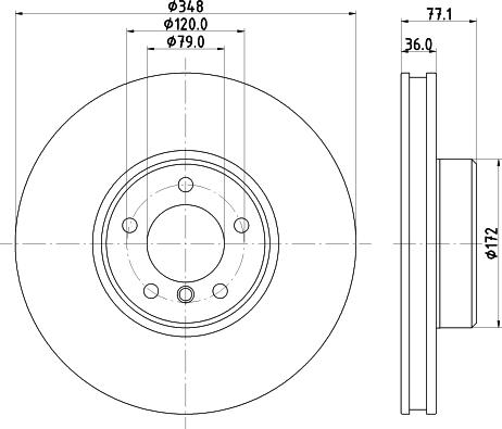 HELLA 8DD 355 133-521 - Brake Disc autospares.lv