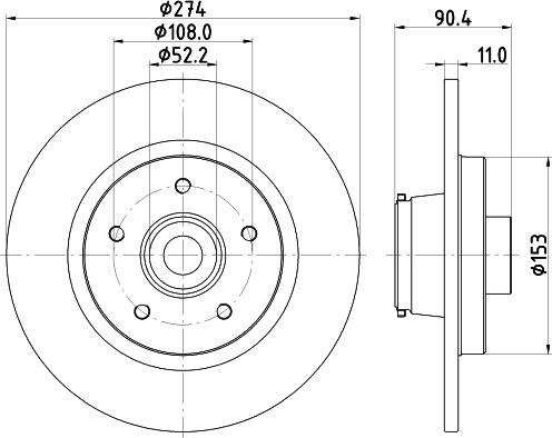 HELLA 8DD 355 133-851 - Brake Disc autospares.lv