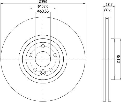 HELLA 8DD 355 132-481 - Brake Disc autospares.lv