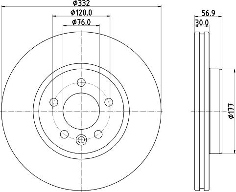 HELLA 8DD 355 132-561 - Brake Disc autospares.lv