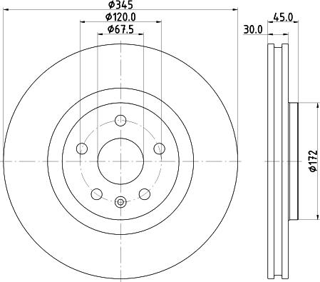 HELLA 8DD 355 132-621 - Brake Disc autospares.lv