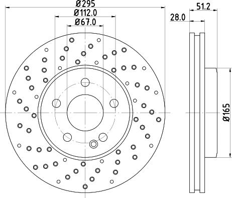 HELLA 8DD 355 129-681 - Brake Disc autospares.lv