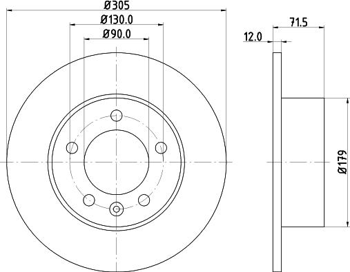 HELLA 8DD 355 129-201 - Brake Disc autospares.lv