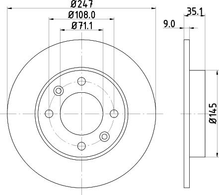 HELLA 8DD 355 124-961 - Brake Disc autospares.lv