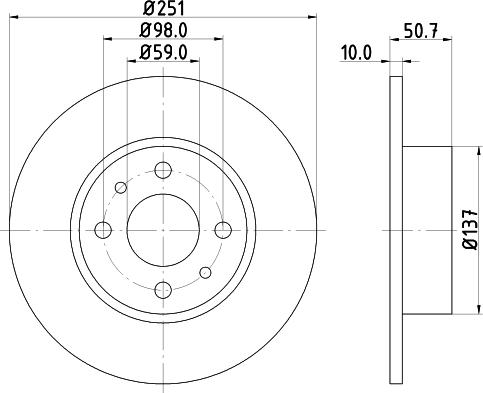 HELLA 8DD 355 124-931 - Brake Disc autospares.lv