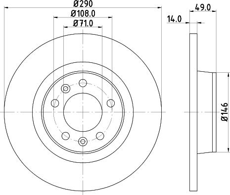 HELLA 8DD 355 124-461 - Brake Disc autospares.lv