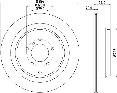 HELLA 8DD 355 124-501 - Brake Disc autospares.lv