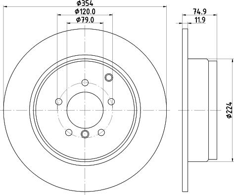 HELLA 8DD 355 124-801 - Brake Disc autospares.lv