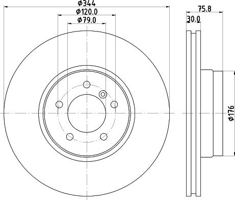 HELLA 8DD 355 124-251 - Brake Disc autospares.lv