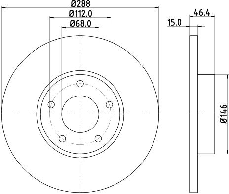 HELLA 8DD 355 125-631 - Brake Disc autospares.lv