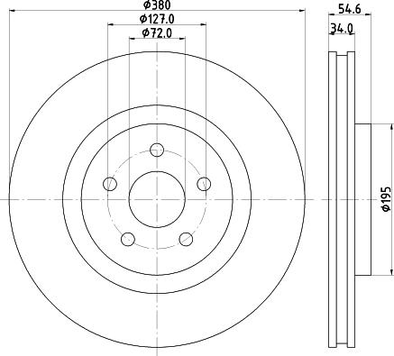 HELLA 8DD 355 125-131 - Brake Disc autospares.lv