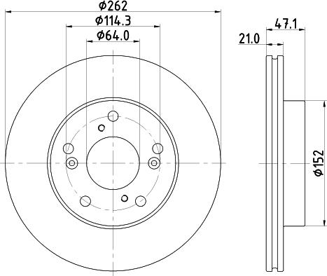 HELLA 8DD 355 126-951 - Brake Disc autospares.lv