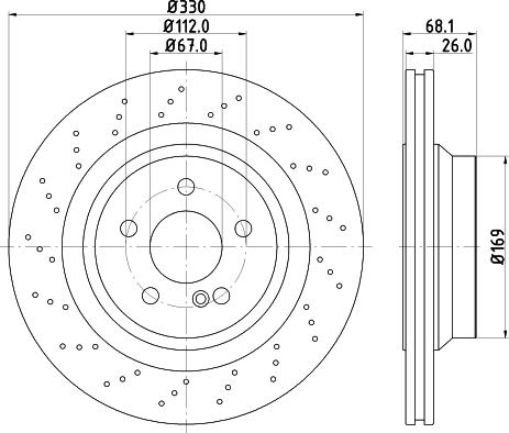 HELLA 8DD 355 126-402 - Brake Disc autospares.lv