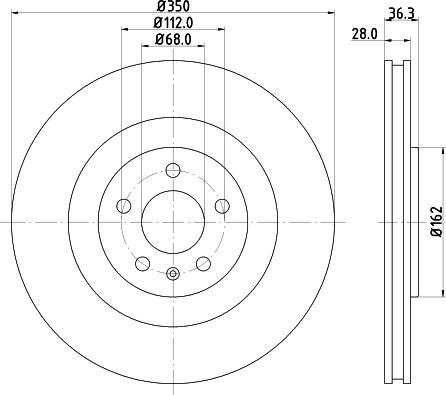 HELLA 8DD 355 126-421 - Brake Disc autospares.lv