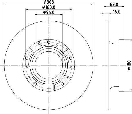 HELLA 8DD 355 126-591 - Brake Disc autospares.lv