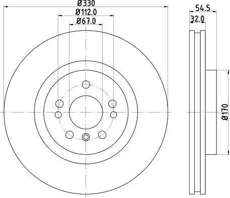 HELLA 8DD 355 126-301 - Brake Disc autospares.lv