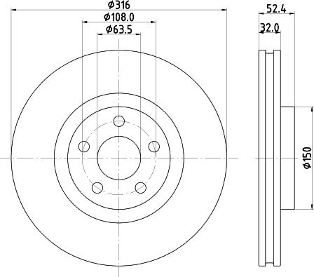 HELLA 8DD 355 126-701 - Brake Disc autospares.lv