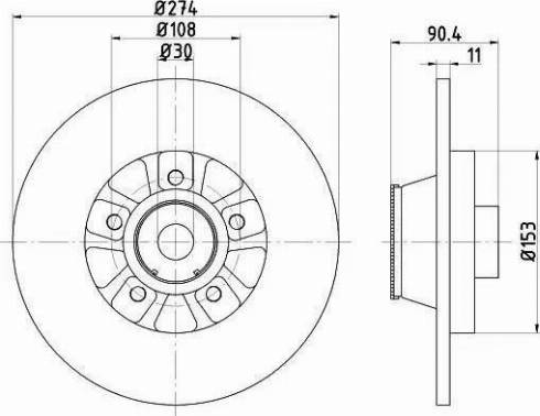 HELLA 8DD 355 120-571 - Brake Disc autospares.lv