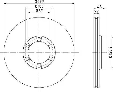 HELLA 8DD 355 120-001 - Brake Disc autospares.lv