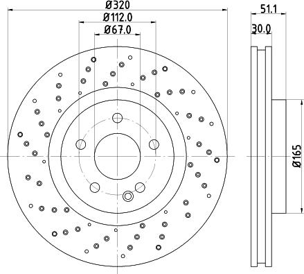 HELLA 8DD 355 120-351 - Brake Disc autospares.lv