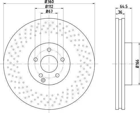 HELLA 8DD 355 121-061 - Brake Disc autospares.lv