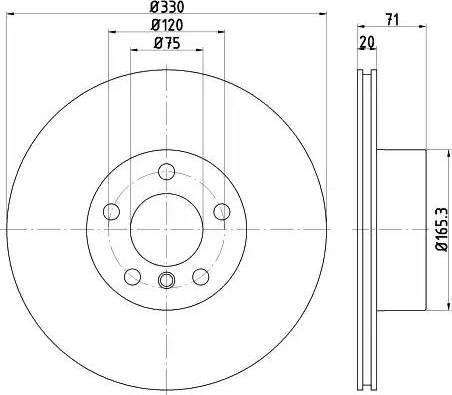 HELLA 8DD 355 121-801 - Brake Disc autospares.lv