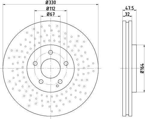 HELLA 8DD 355 121-331 - Brake Disc autospares.lv