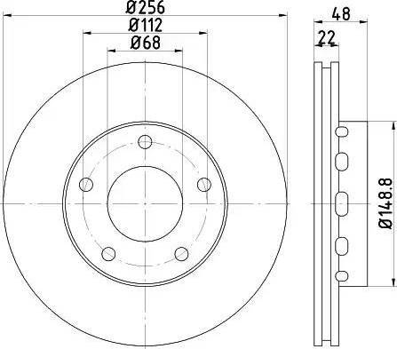 HELLA 8DD 355 115-181 - Brake Disc autospares.lv