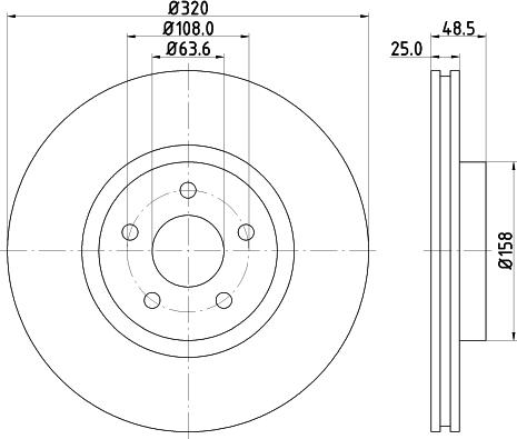 HELLA 8DD 355 128-542 - Brake Disc autospares.lv