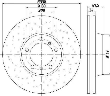 HELLA 8DD 355 121-601 - Brake Disc autospares.lv