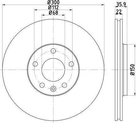 HELLA 8DD 355 121-941 - Brake Disc autospares.lv