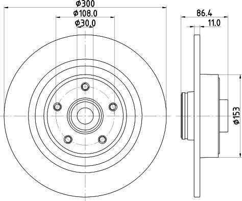 HELLA 8DD 355 123-411 - Brake Disc autospares.lv