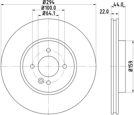 HELLA 8DD 355 123-621 - Brake Disc autospares.lv