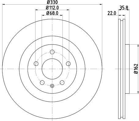 HELLA 8DD 355 123-142 - Brake Disc autospares.lv