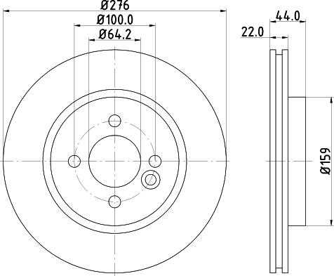 HELLA 8DD 355 123-851 - Brake Disc autospares.lv